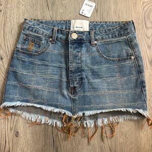 Free People ONE TEASPOON Denim Mini Skirt